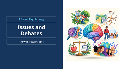 A Level Psychology Issues and Debates Summary Booklets