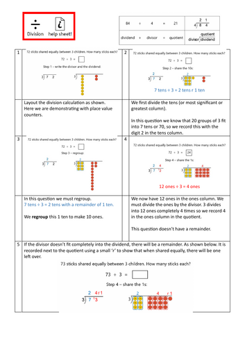 Division Help Sheet