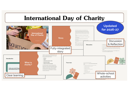 International Day of Charity Assembly | KS1 & KS2 | Updated for 2026-27