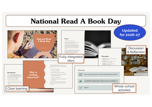 National Read A Book Day Assembly | KS1 & KS2 | Updated for 2026-27