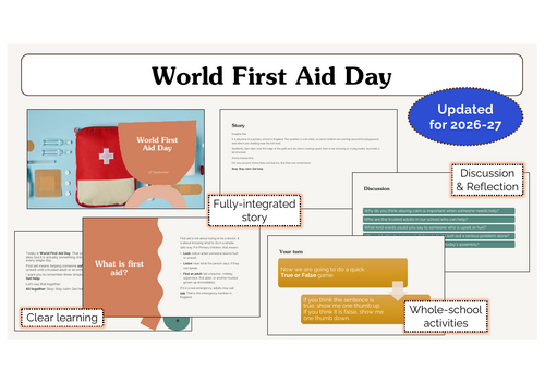 World First Aid Day Assembly | KS1 & KS2 | Updated for 2026-27