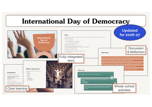 International Day of Democracy Assembly | KS1 & KS2 | Updated for 2026-27
