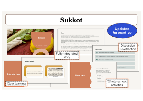 Sukkot Assembly | KS1 & KS2 | Updated for 2026-27