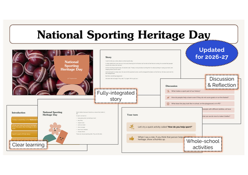 National Sporting Heritage Day Assembly | KS1 & KS2 | Updated for 2026-27