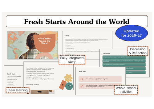 Fresh Starts Around the World Assembly | KS1 & KS2 | Updated for 2026-27