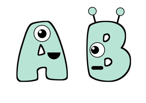 Pastel Seafoam Monsters Bubble Letters | Bulletin Board Letters | Classroom Display Pack