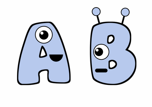 Pastel Cornflower Monsters Bubble Letters | Bulletin Board Letters | Classroom Display Pack