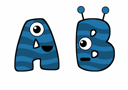 Ocean Striped Monsters Bubble Letters | Bulletin Board Letters | Classroom Display Pack