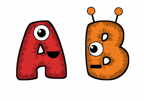 Rainbow Furry Monsters Bubble Letters | Bulletin Board Letters | Classroom Display Pack