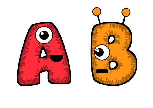 Bright Rainbow Furry Monsters Bubble Letters | Bulletin Board Letters | Classroom Display Pack