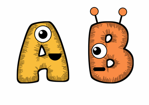 Sunrise Furry Monsters Bubble Letters | Bulletin Board Letters | Classroom Display Pack