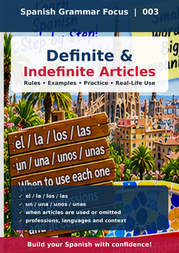 Spanish Grammar Focus 003 | Definite & Indefinite Articles | GCSE IGCSE KS3