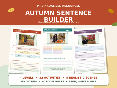 Autumn Sentence Builder | SEN Writing