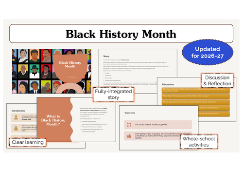 Black History Month Assembly | KS1 & KS2 | Updated for 2026-27