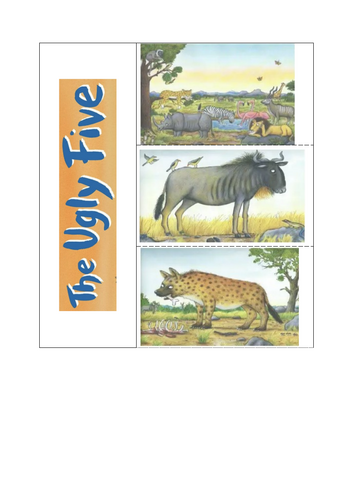 The Ugly Five Julia Donaldson Flap Book KS1 Y1 Y2 editable SEND