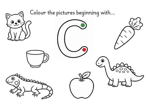 RWI Inspired initial sound hunt colouring sheets | EYFS Phonics | c,k,u,b,f,e,l,h,sh,r,j