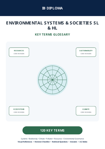 IB Diploma Environmental Systems & Societies SL & HL Key Terms Glossary | ESS Revision + Answers