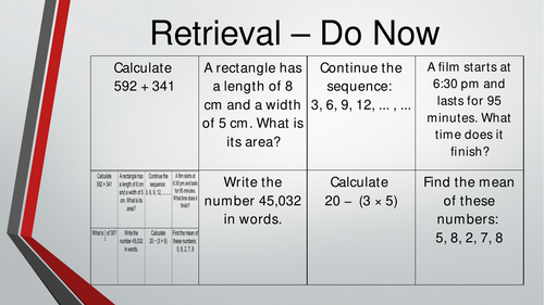 Sparxmaths Curriculum Y7 Unit 1 - Number Sense