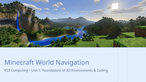 KS3 Minecraft Education: Coding Lesson 1 Computer Science