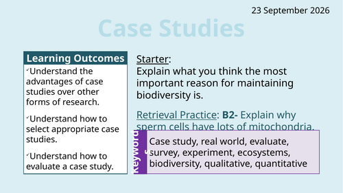 OCR AAQ in Applied Science- Environmental Studies: Case Studies