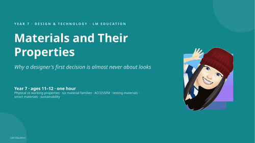 Materials and Their Properties | Year 7 Design and Technology PowerPoint Lesson