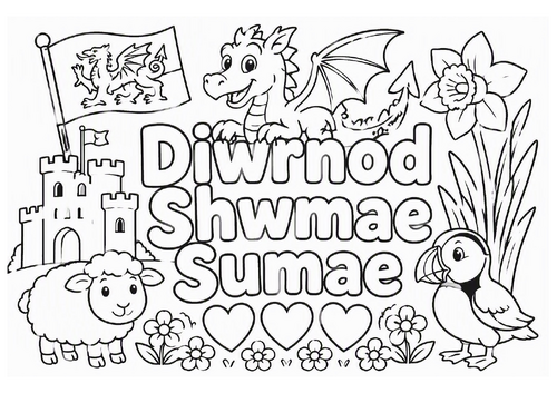 Diwrnod Shwmae/Sumae Colouring Sheets | Shwmae/Sumae Day | Updated for 2026-27