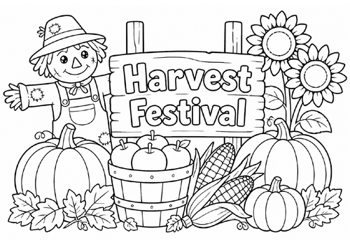 Harvest Festival Colouring Sheets | 3 Designs | Updated for 2026-27