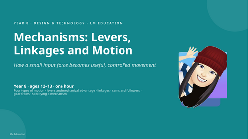 Mechanisms & Motion | Year 8 Design & Technology PowerPoint Lesson