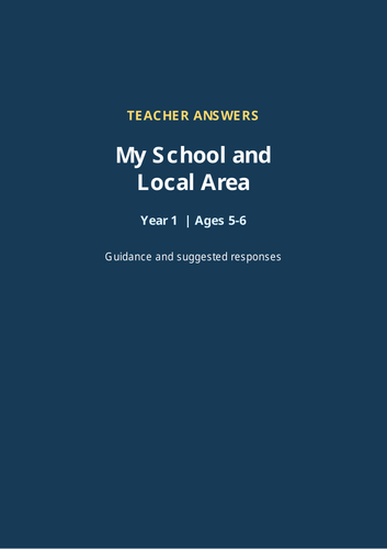 My School and Local Area Geography Activity Booklet | Year 1