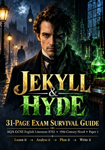 Jekyll and Hyde GCSE AQA Revision Guide | 31-Page Exam Survival Guide | Quotes, Themes, Characters &