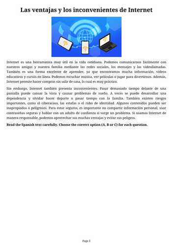 The Advantages and Disadvantages of the Internet