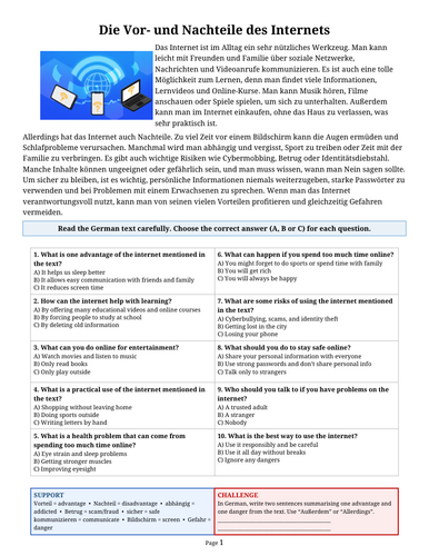 The Advantages and Disadvantages of the Internet