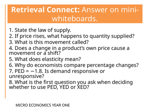 AQA A-level Economics: Price Elasticity of Supply