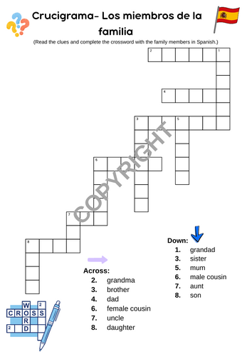 Mi Familia- Crossword