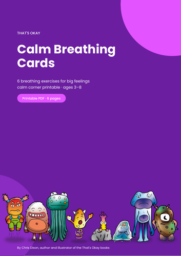 Calm Breathing Cards for a Calm Corner