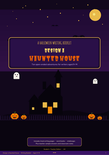 Design a Haunted House Halloween Creative Writing Project – NO PREP Printable
