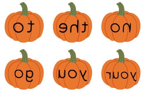 Pumpkin Themed Tricky Word Reading