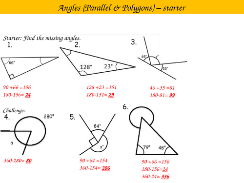 GCSE Angles: Parallel Lines and Polygons