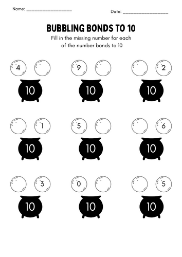 Halloween Part-Part-Whole Activity Pack! Number bonds to 10 and 20