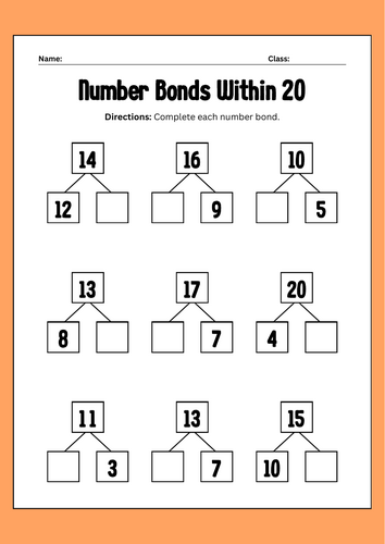 Part-Part-Whole & Number Bonds Activity Pack!