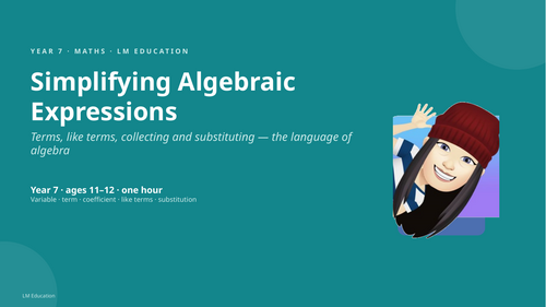 Simplifying Algebraic Expressions | Year 7 Maths PowerPoint Lesson