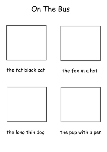 On The Bus Worksheets