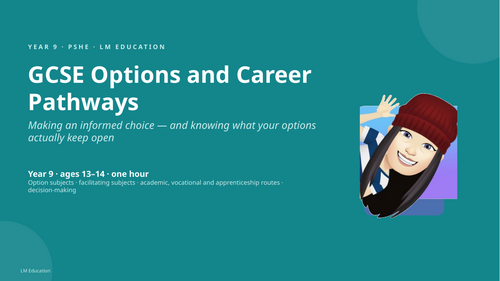 GCSE Options and Career Pathways | Year 9 PSHE PowerPoint Lesson