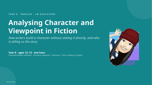 Analysing Character and Viewpoint | Year 8 English PowerPoint Lesson