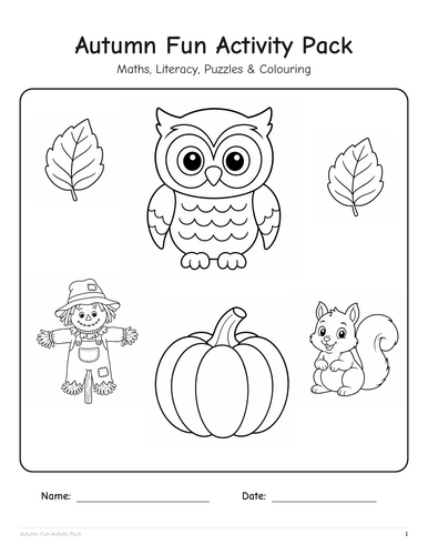 Autumn Activity Pack: Maths & Literacy KS1