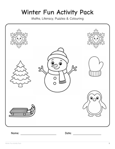 Winter Activity Pack: Maths & Literacy KS1