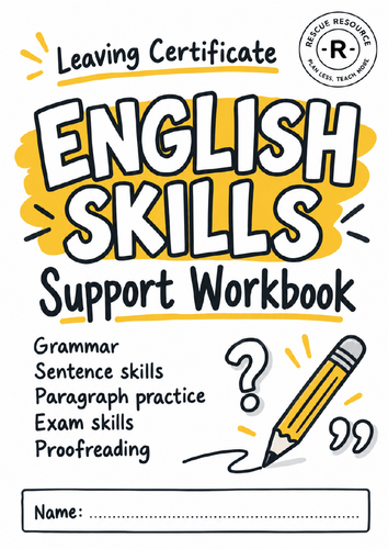 Leaving Certificate English Skills Support Workbook | Grammar, Writing & Exam Skills