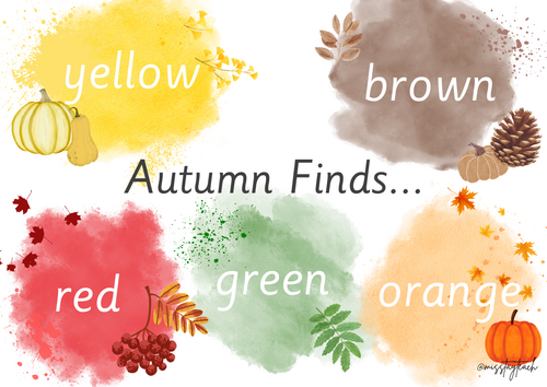 Autumn Scavenger Hunt Find Mats