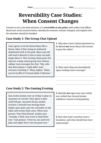 Consent Is More Than Saying Yes – KS3 Full Lesson