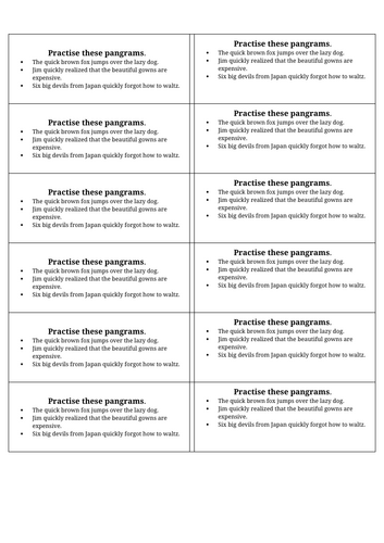 Handwriting Practice Labels | KS2 Morning Work & Handwriting